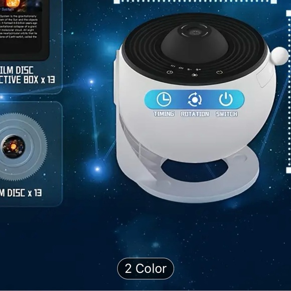 Star Projector Night Light - Black - Picture 4 of 6